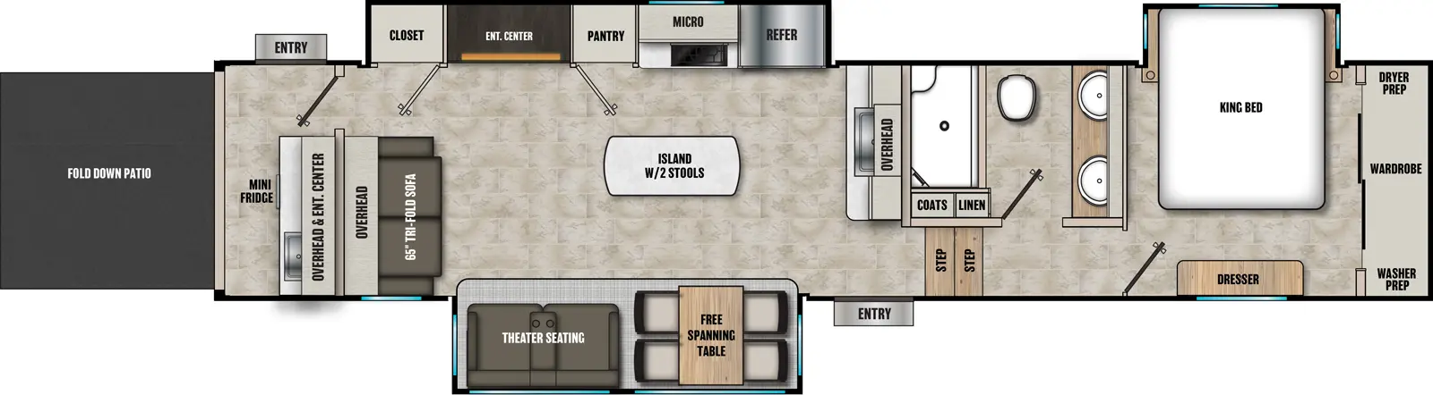 Chaparral 389DEK Floorplan